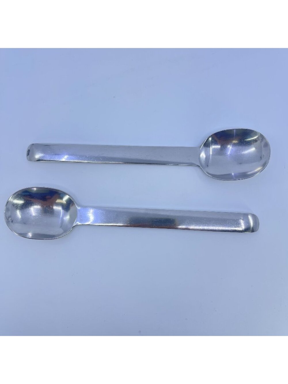 vintage lauffer stainless steel 18/8 dinner spoon made in japan set of 2 1980